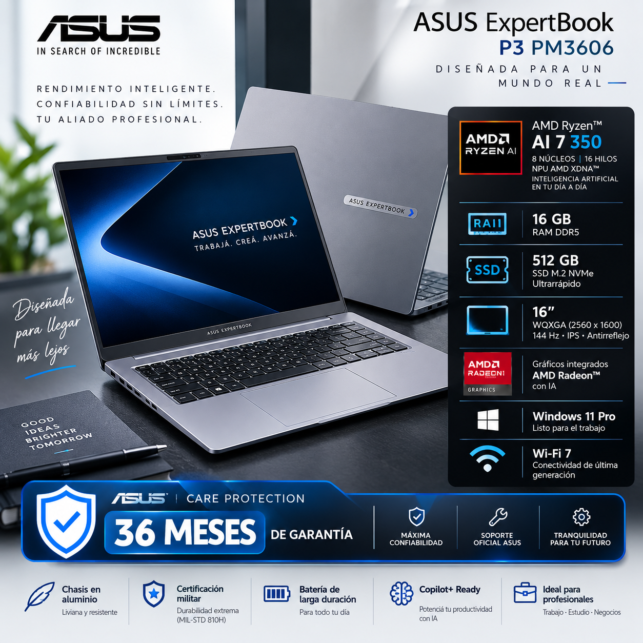 ASUS ExpertBook P3 PM3606 Ryzen AI 7 350 | 16GB 512GB